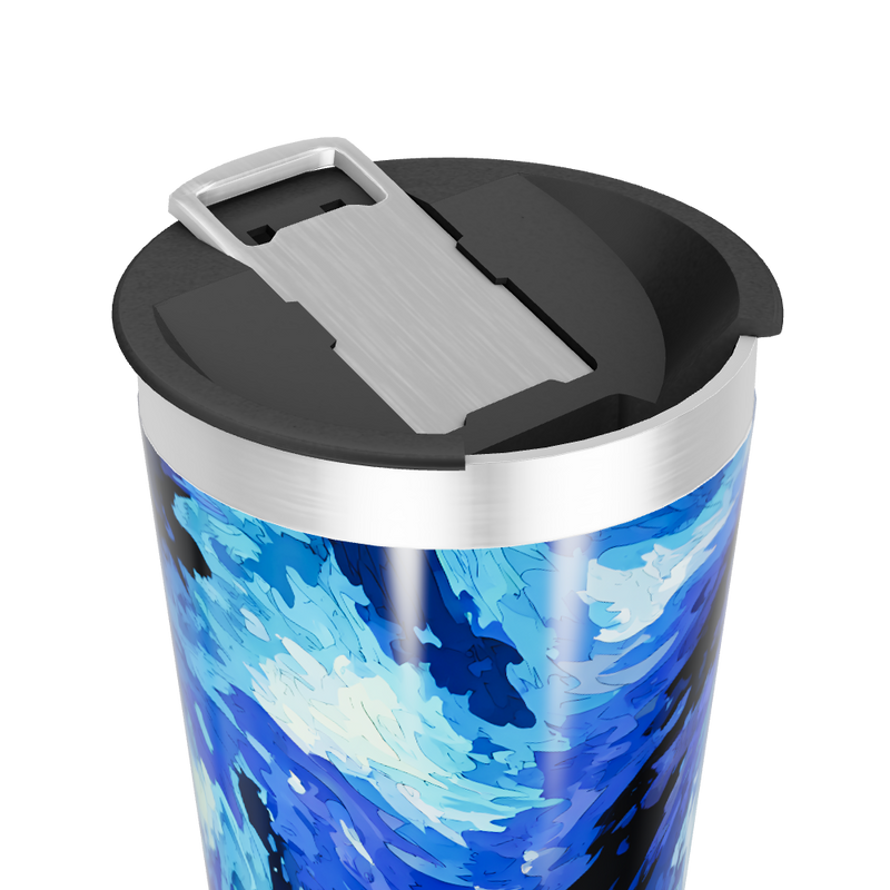 Copo Térmico - Azul Abstrato Inox