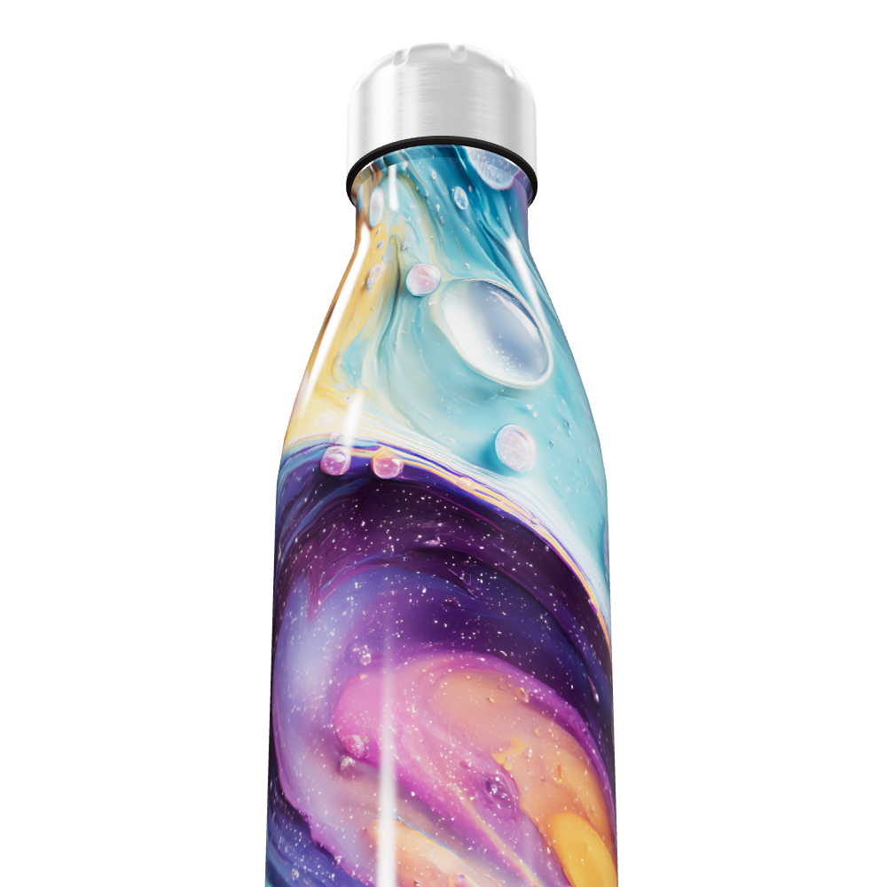 Garrafa Inox - Estampa Cósmica Colorida