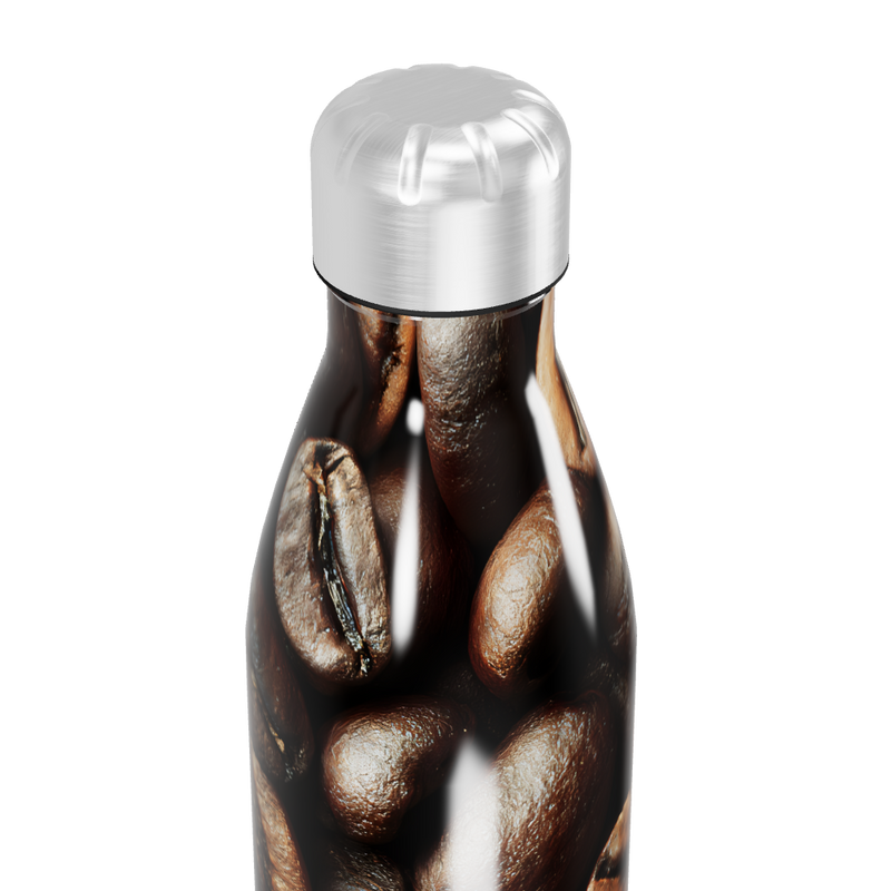 Garrafa Inox - Estampa Grãos de Café