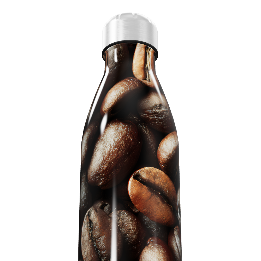 Garrafa Inox - Estampa Grãos de Café