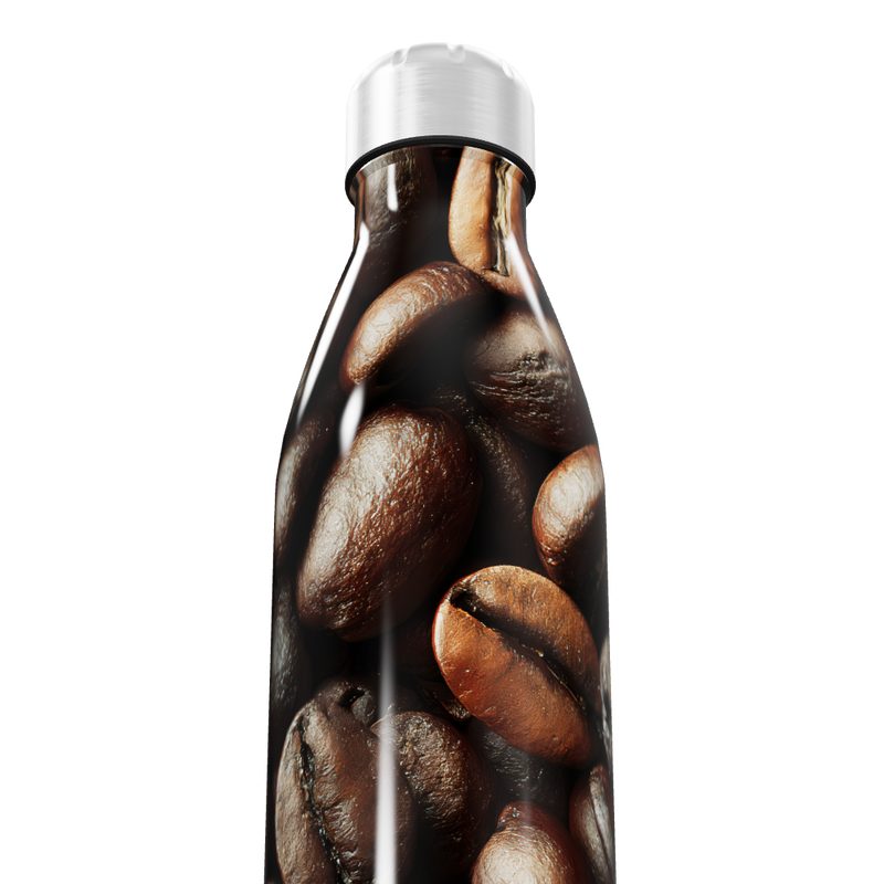 Garrafa Inox - Estampa Grãos de Café
