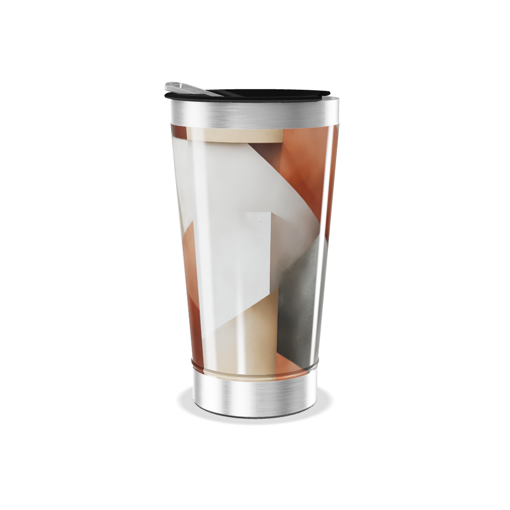 Copo Térmico - Estampa Geométrica Inox