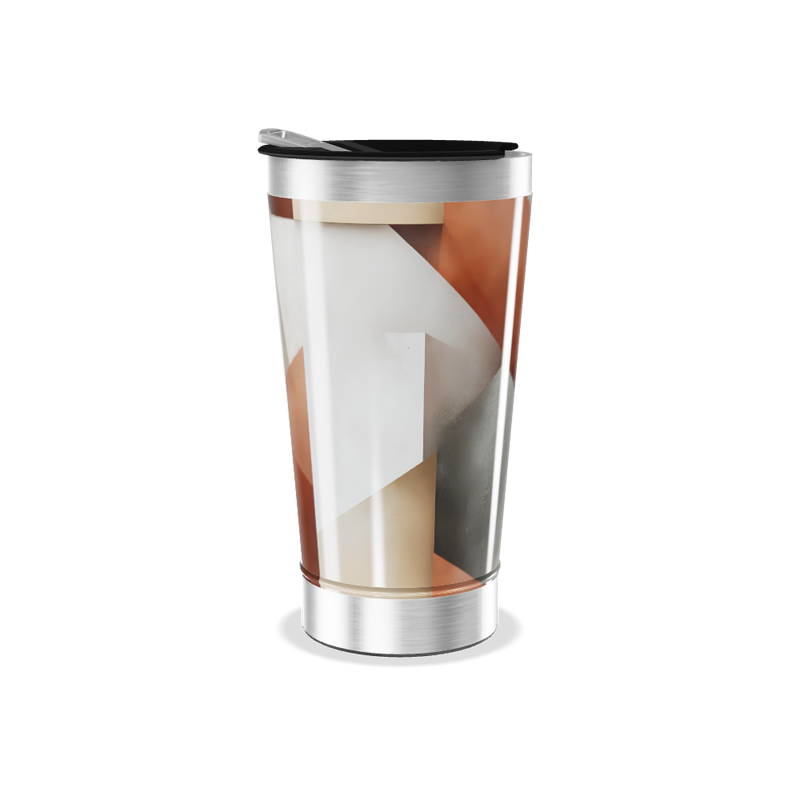 Copo Térmico - Estampa Geométrica Inox