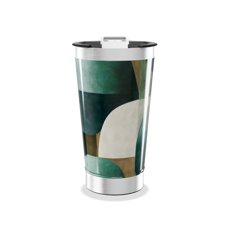 Copo Térmico - Abstrato Verde aço inox