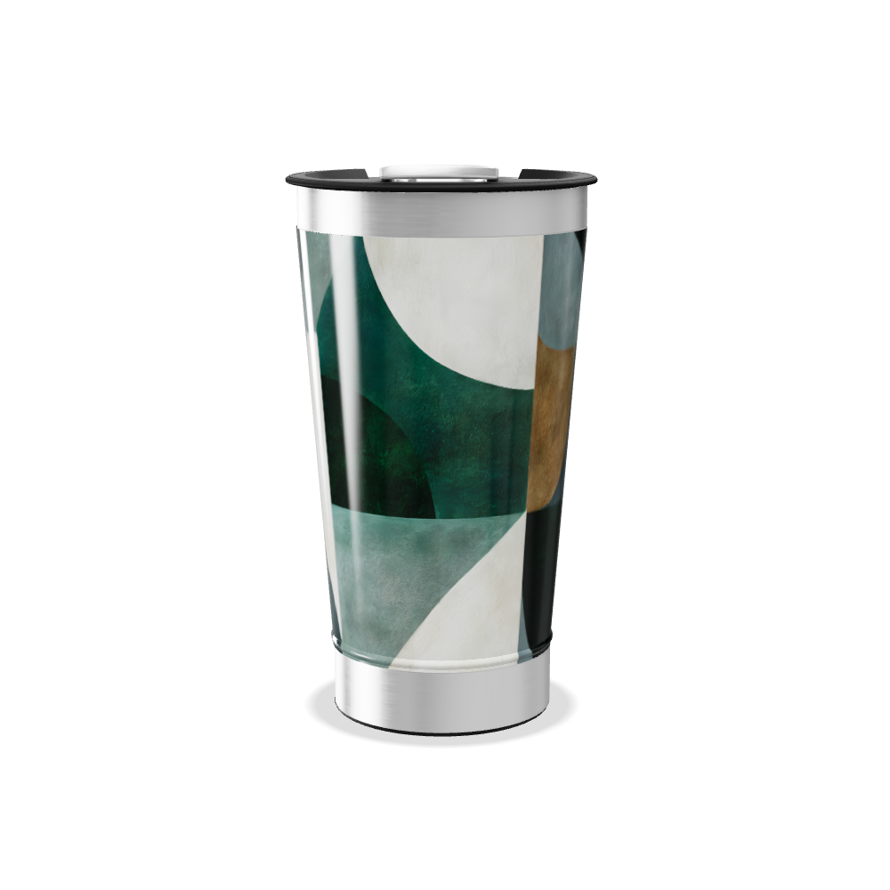Copo Térmico - Abstrato Verde aço inox