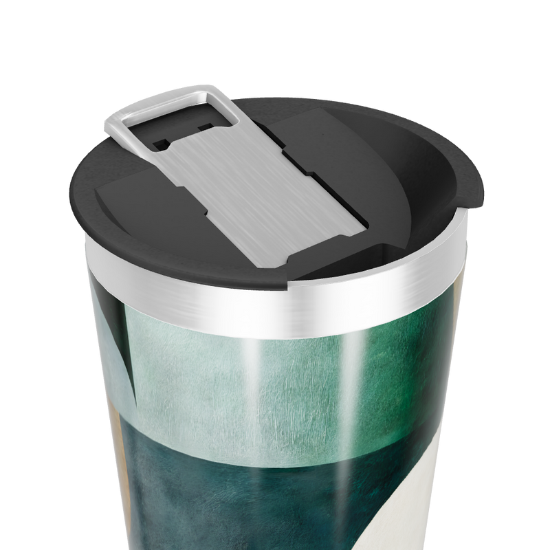 Copo Térmico - Abstrato Verde aço inox