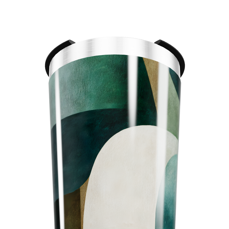 Copo Térmico - Abstrato Verde aço inox