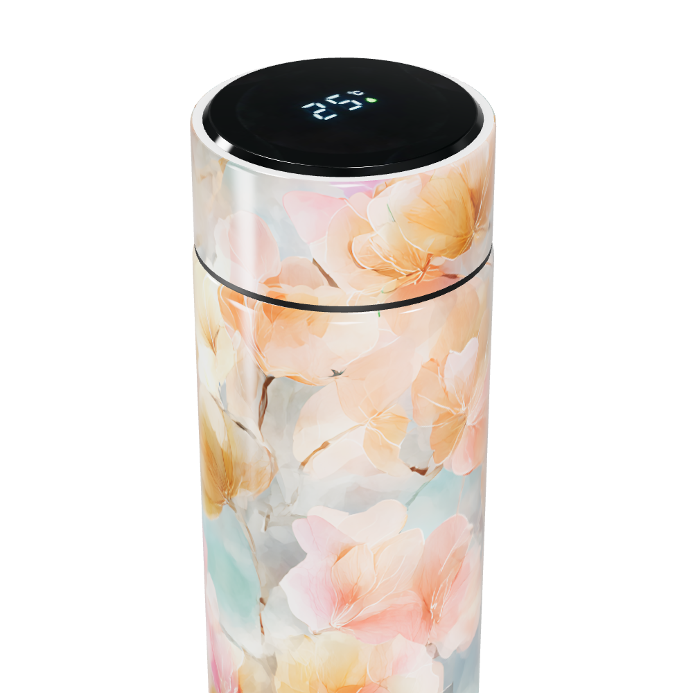 Garrafa Térmica Touch - Floral Digital LED