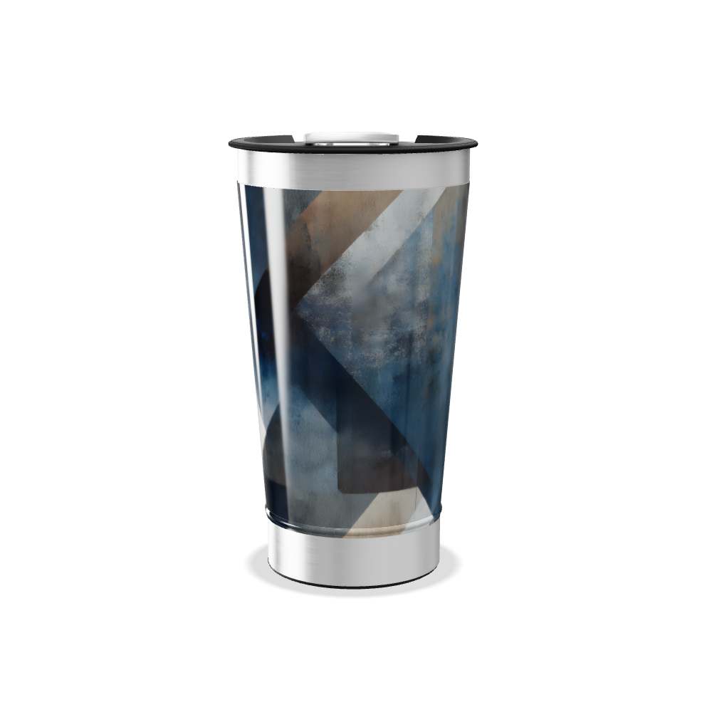 Copo Térmico - Estampa Geométrica Azul