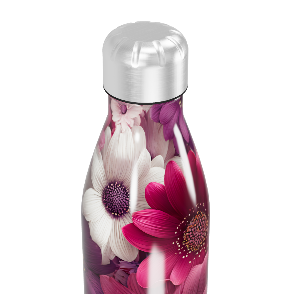 Garrafa Inox - Floral Rosa 500ml