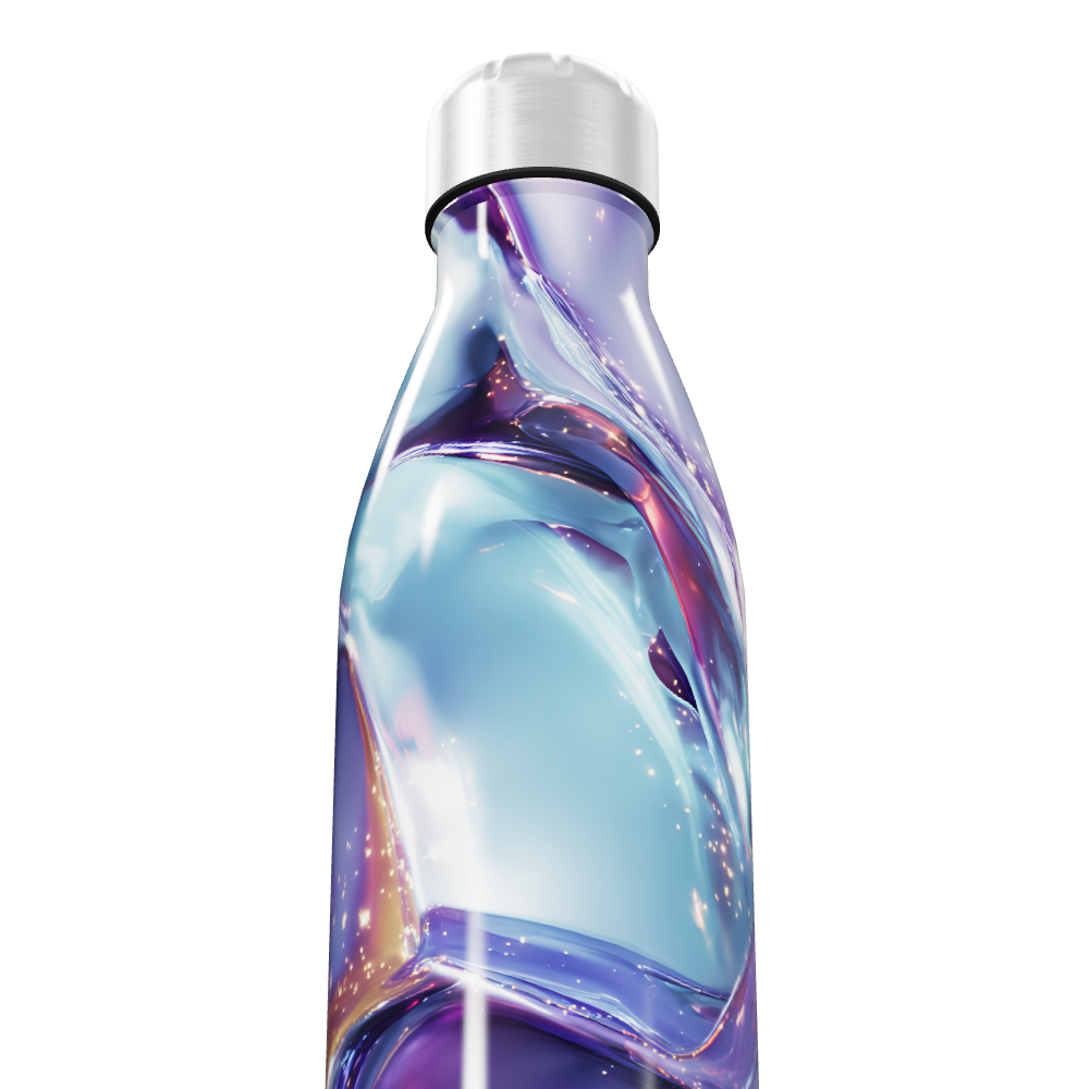 Garrafa Inox - Estampa Colorida Abstrata