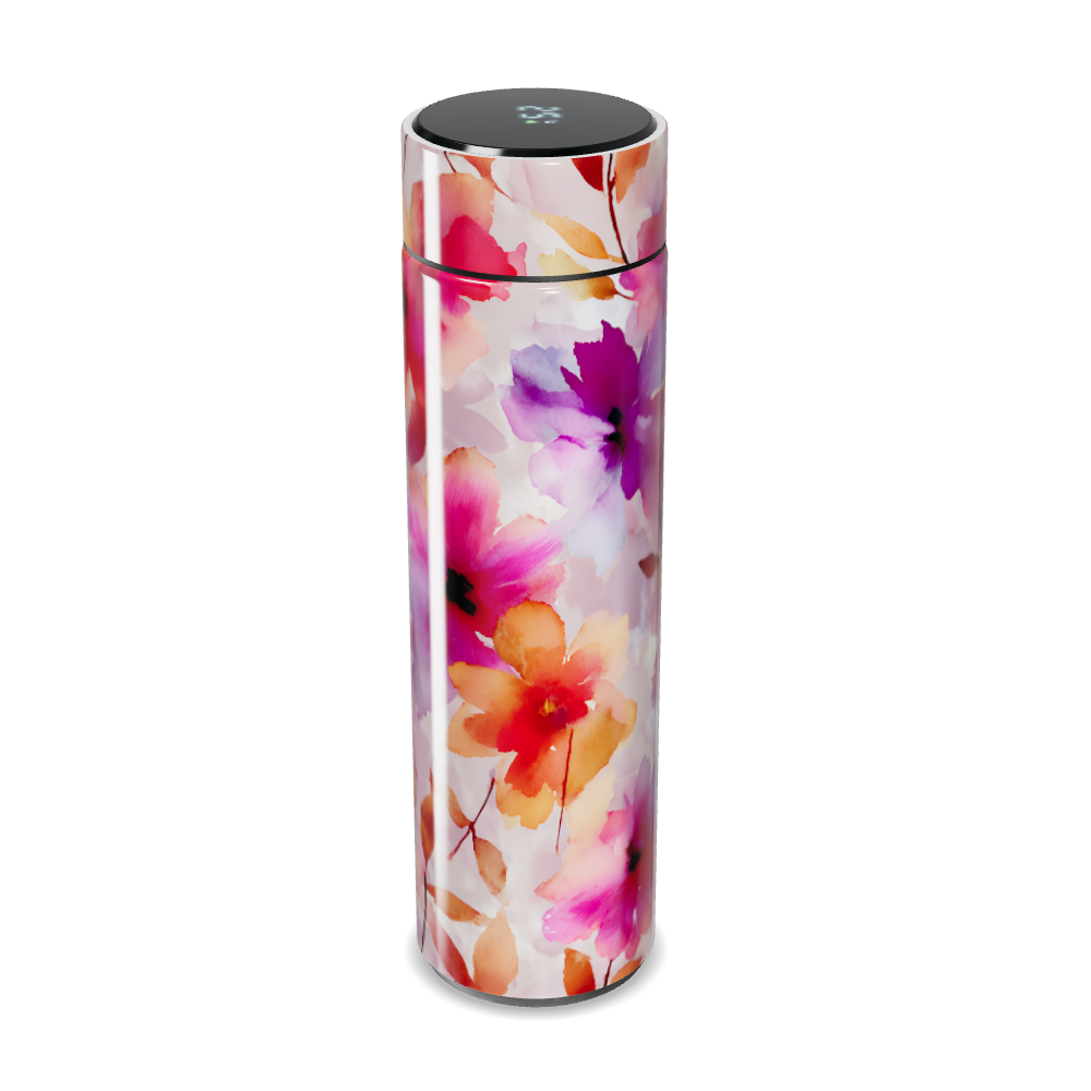 Garrafa Térmica Touch - Floral colorida aço inox