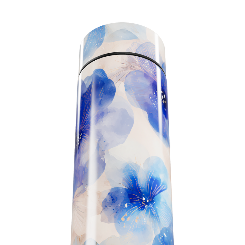 Garrafa Térmica Touch - Floral Azul Digital