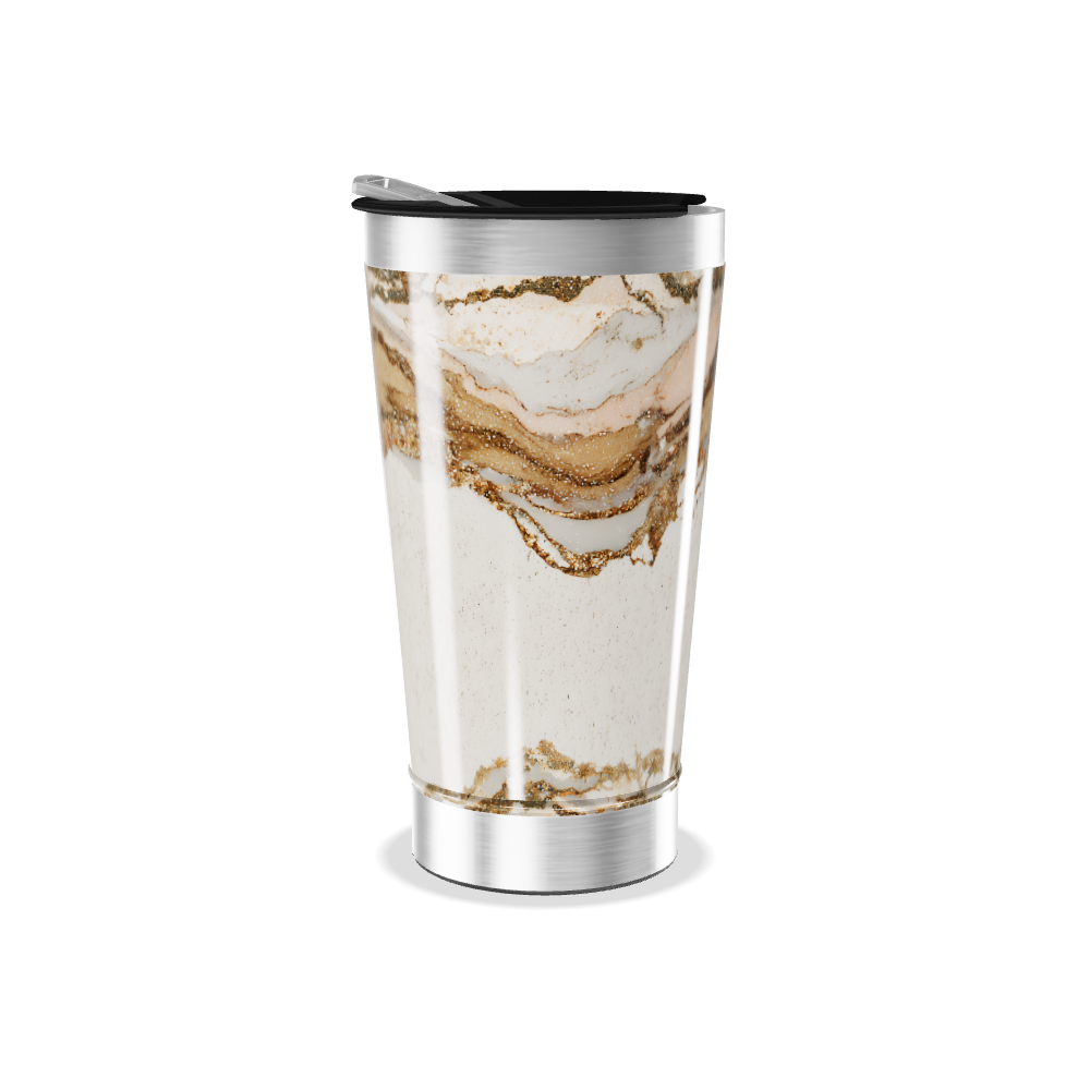 Copo Térmico - Mármore Bege Inox