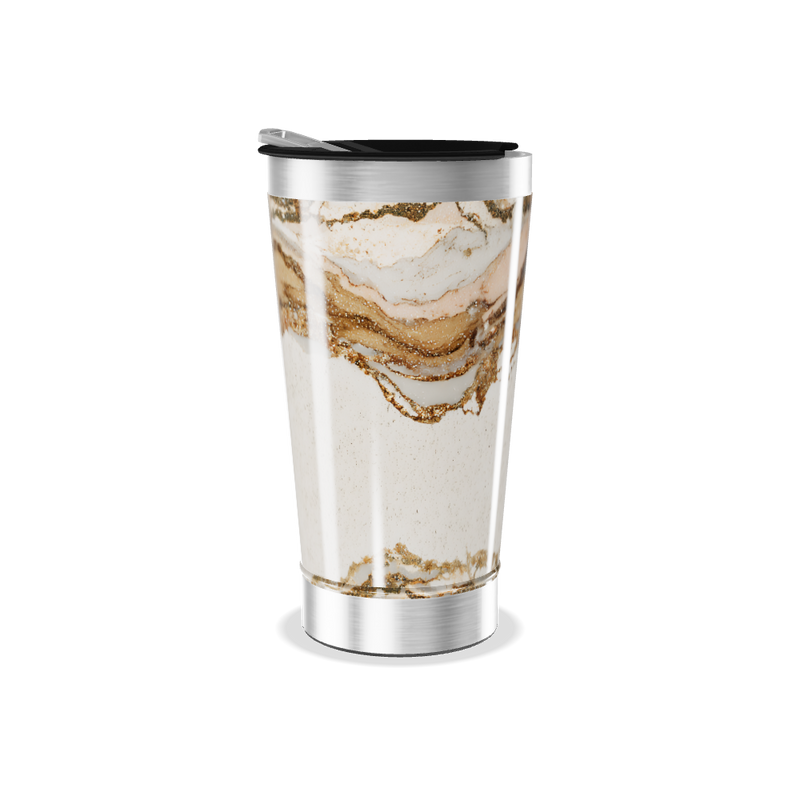 Copo Térmico - Mármore Bege Inox