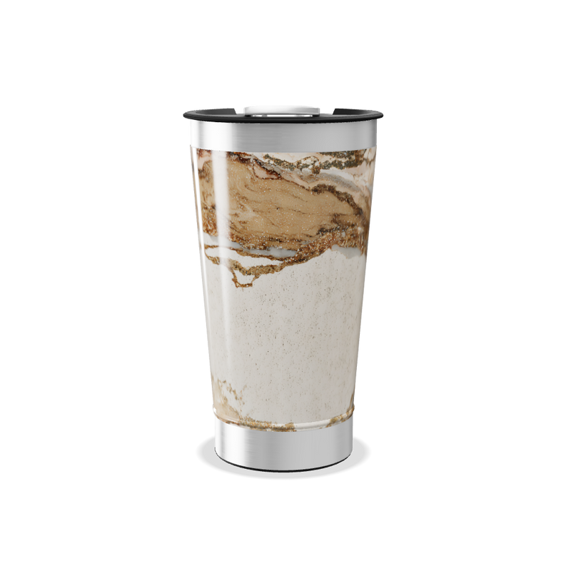Copo Térmico - Mármore Bege Inox