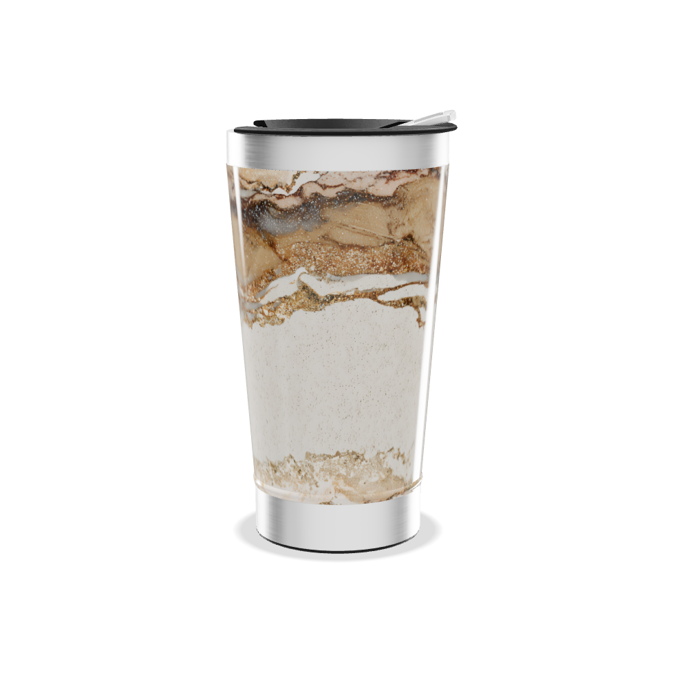 Copo Térmico - Mármore Bege Inox