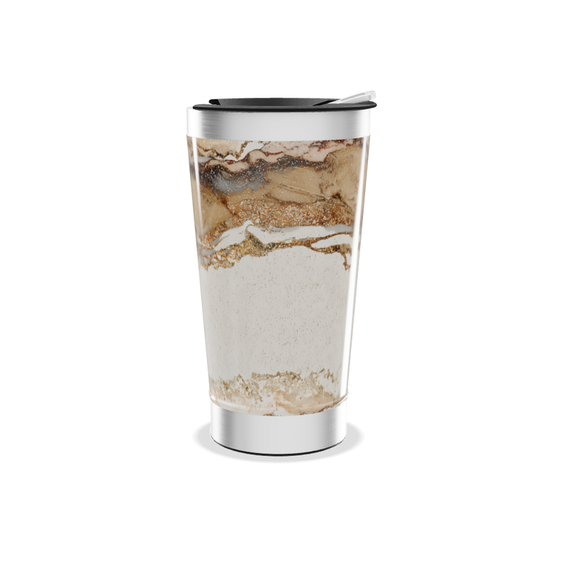 Copo Térmico - Mármore Bege Inox