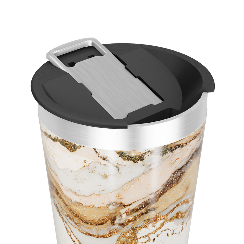 Copo Térmico - Mármore Bege Inox