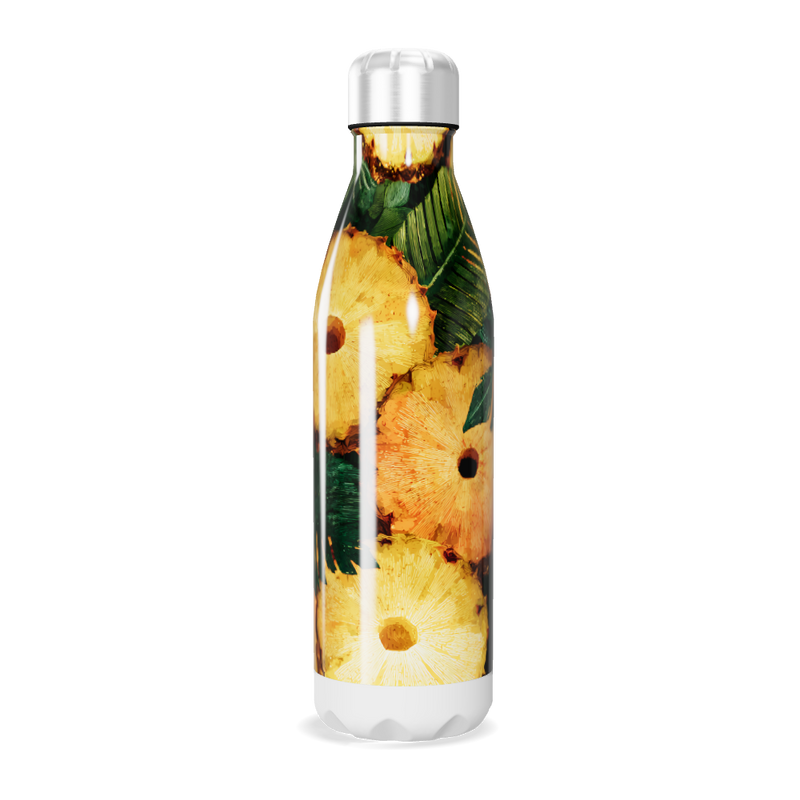 Garrafa Inox - Estampa Abacaxi Colorida
