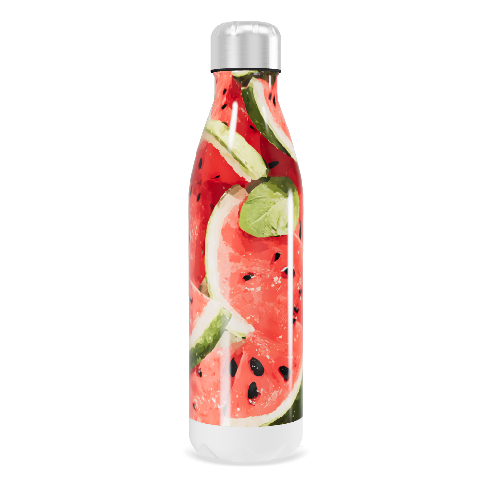 Garrafa Inox - Estampa Melancia Colorida
