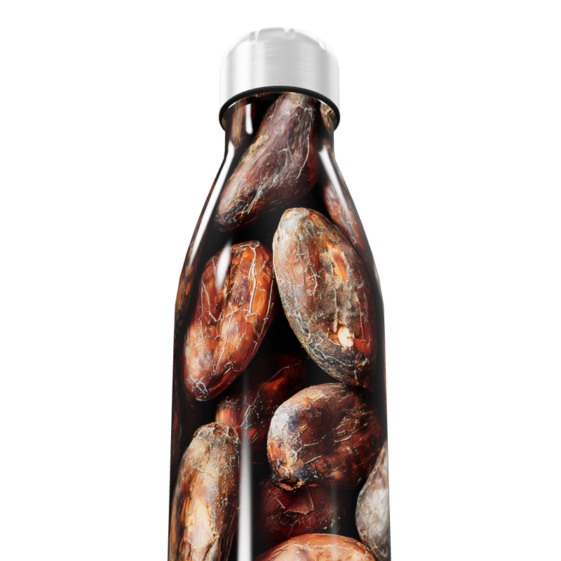 Garrafa Inox - Estampa Grãos de Café