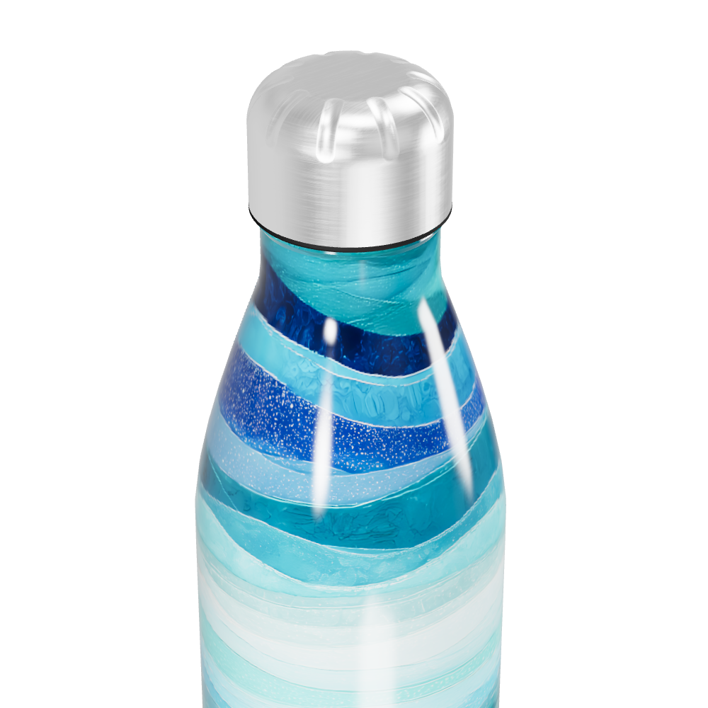 Garrafa Inox - Estampa Azul Oceano