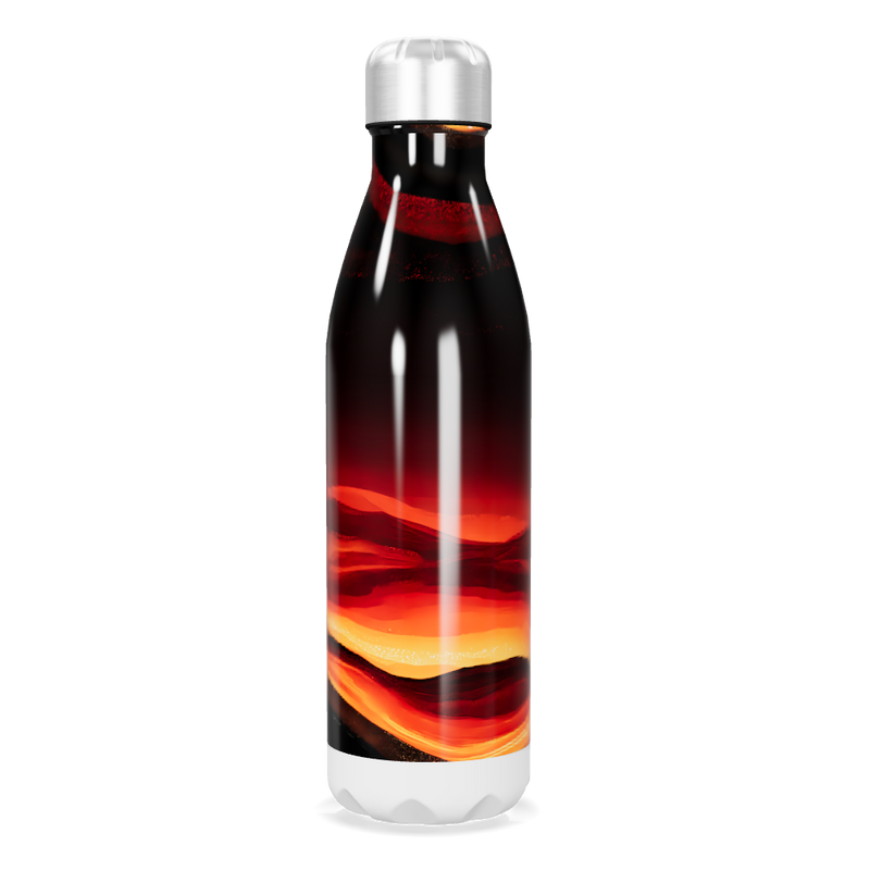 Garrafa Inox - Estampa Vermelha e Laranja