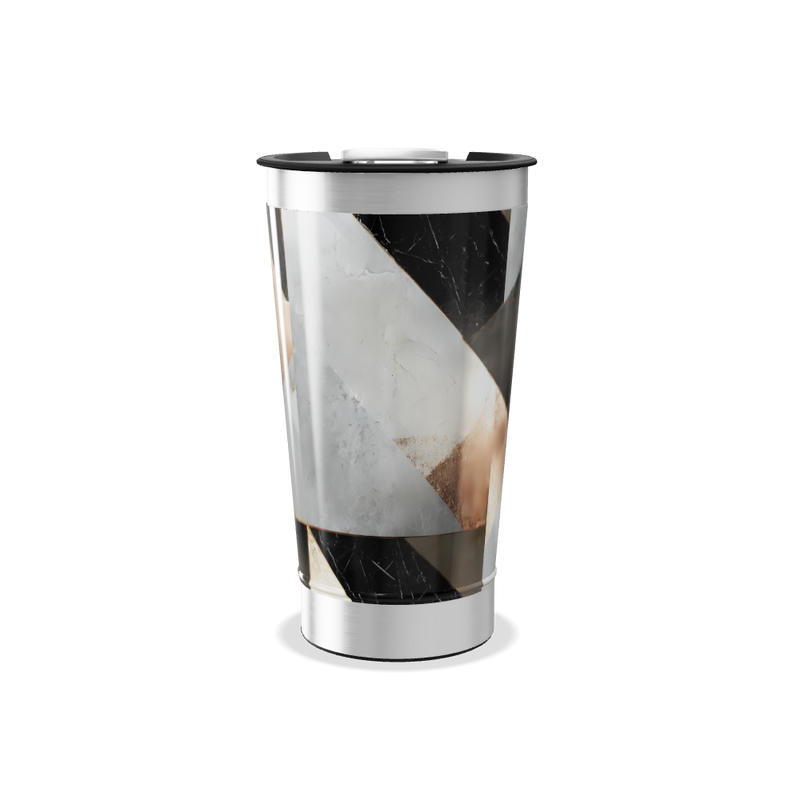 Copo Térmico - Geométrico Preto e Branco