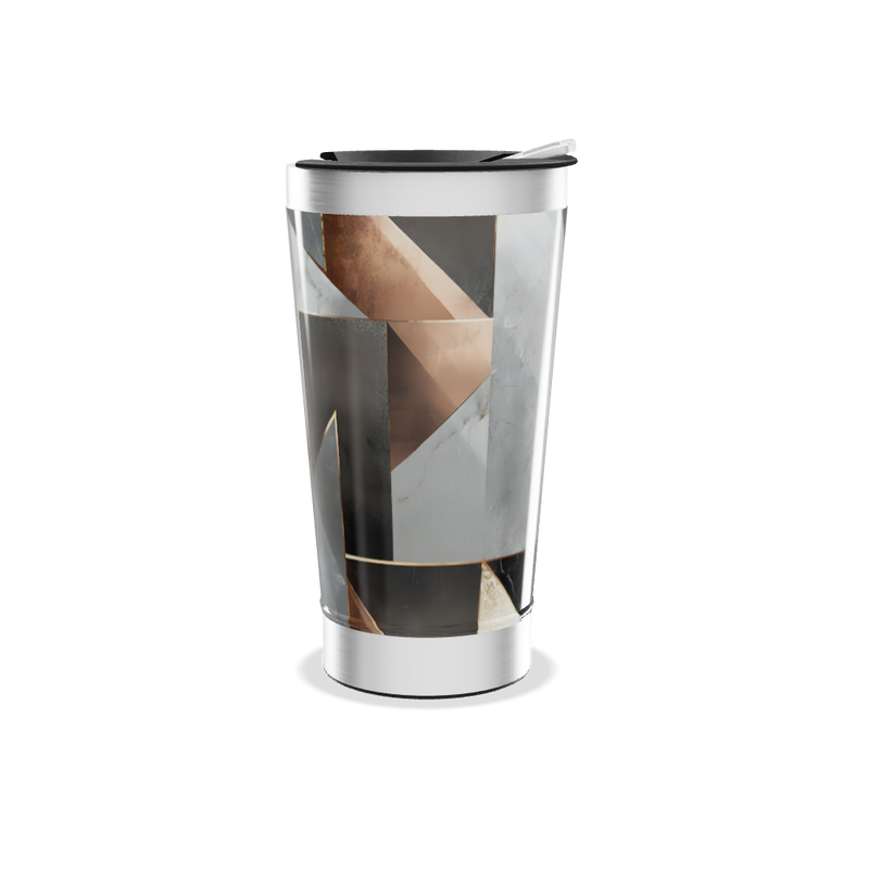 Copo Térmico - Geométrico Preto e Branco