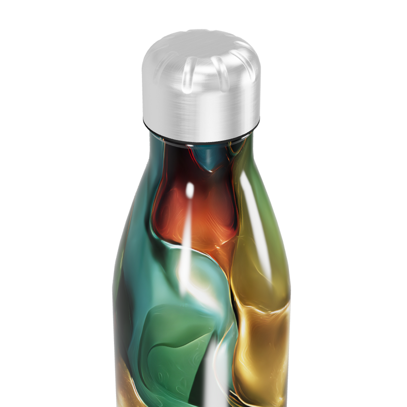Garrafa Inox - Estampa Colorida Abstrata