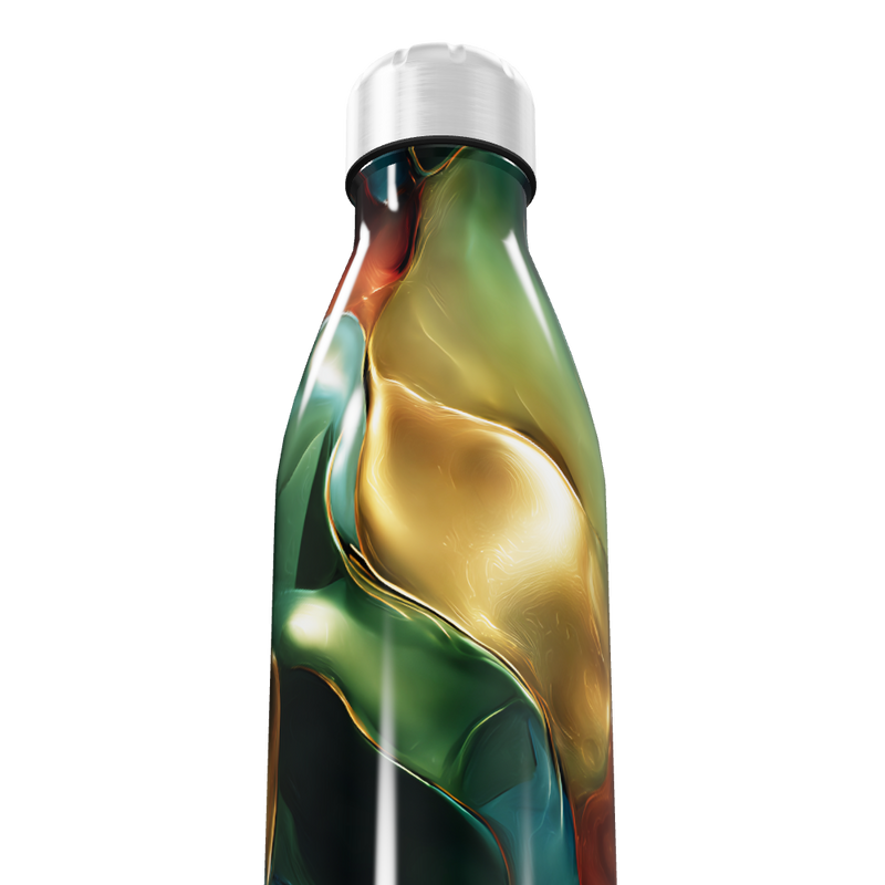 Garrafa Inox - Estampa Colorida Abstrata