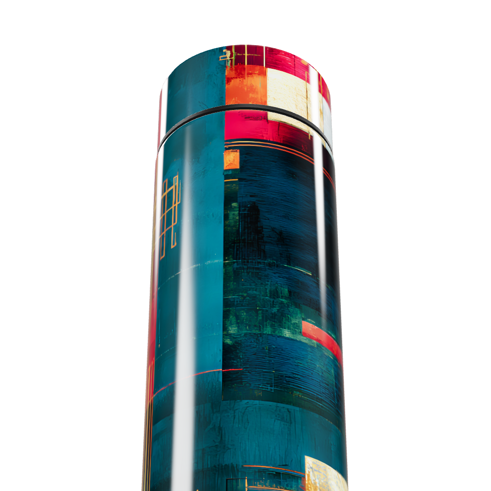 Garrafa Térmica Touch - Estampa Colorida Abstrata