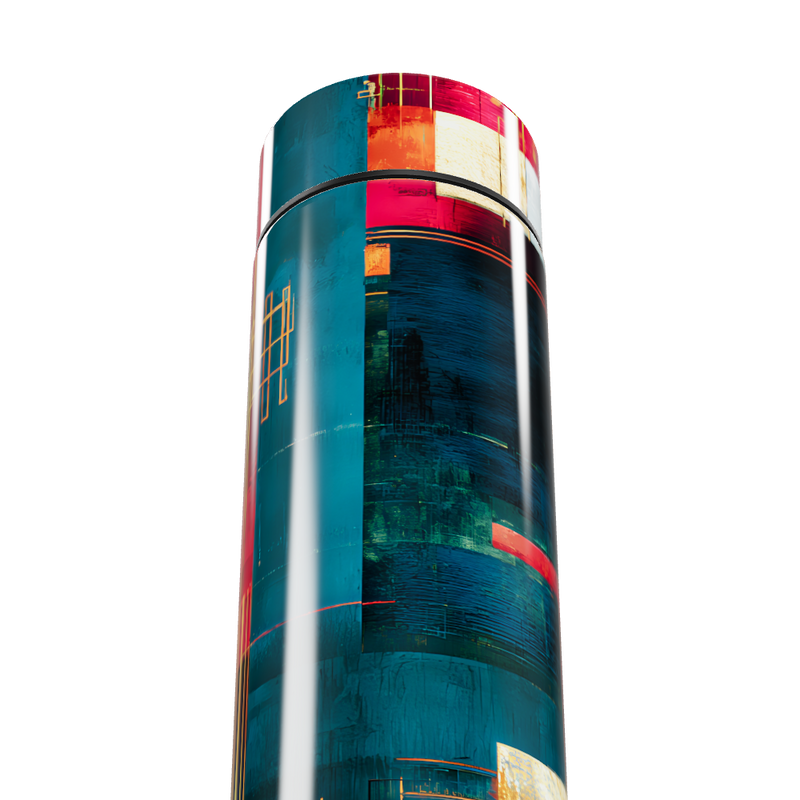 Garrafa Térmica Touch - Estampa Colorida Abstrata