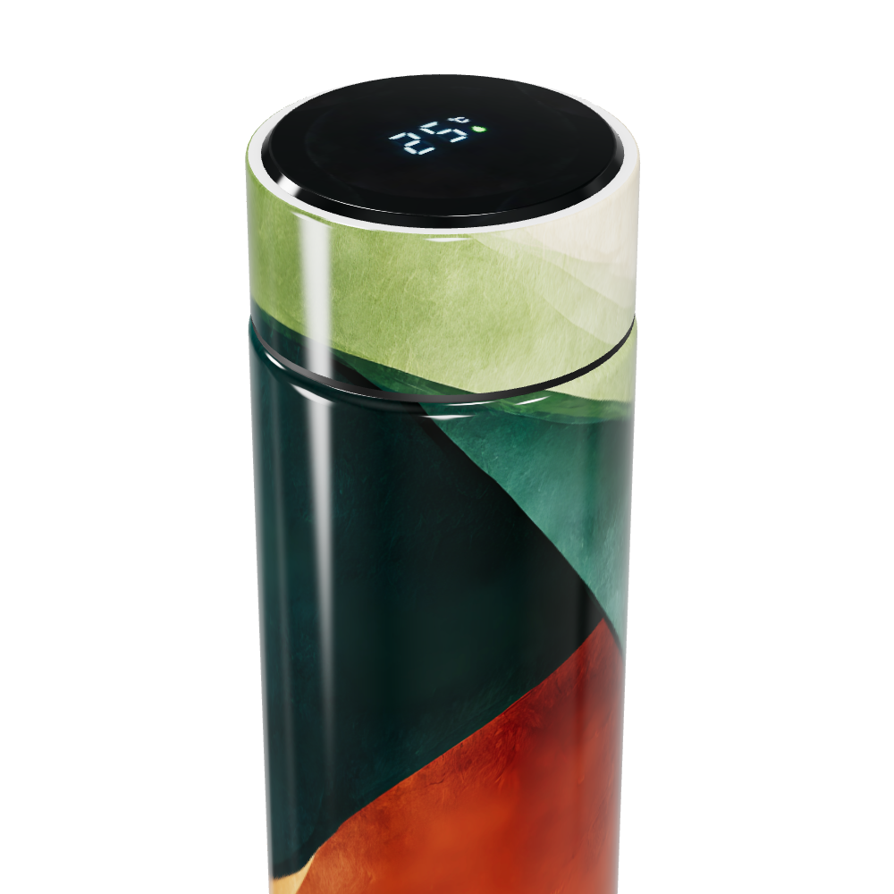 Garrafa Térmica Touch - Design Colorido Abstrato