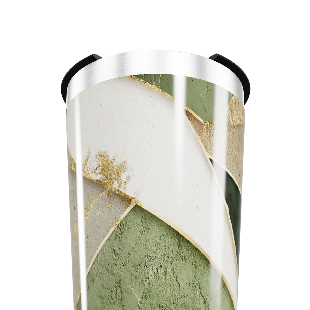 Copo Térmico - Mármore Verde e Branco