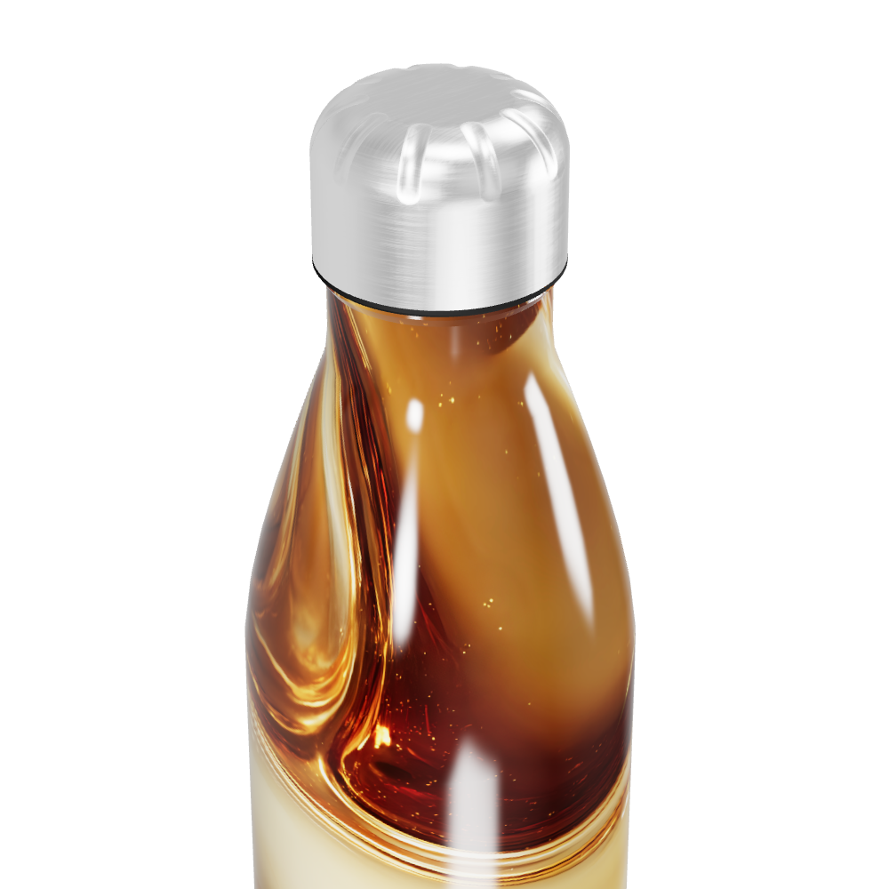 Garrafa Inox - Design Marrom e Branco