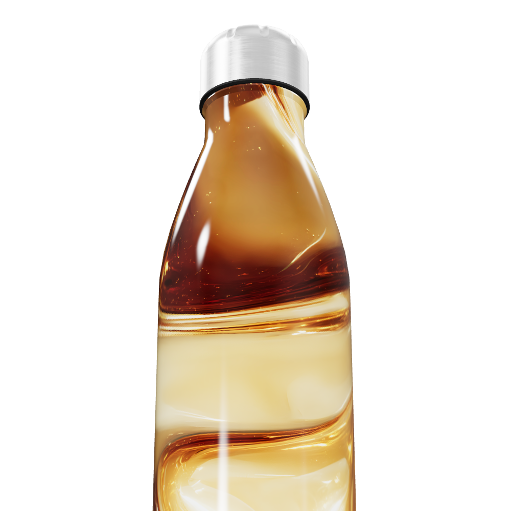 Garrafa Inox - Design Marrom e Branco