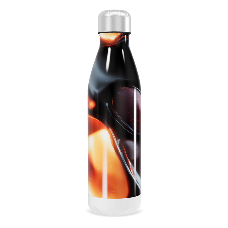 Garrafa Inox - Estampa Vermelha Preta