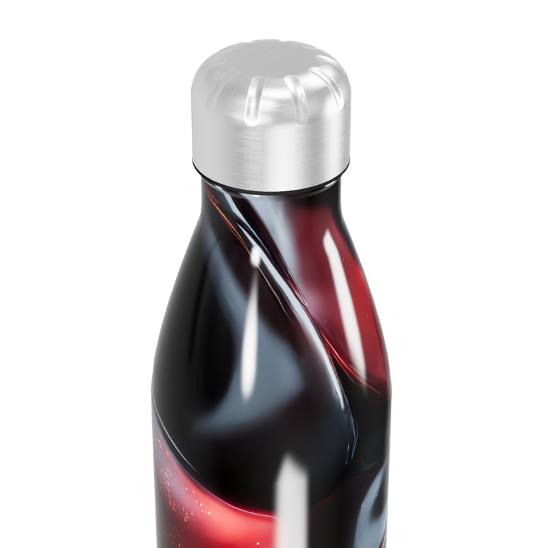 Garrafa Inox - Estampa Vermelha Preta