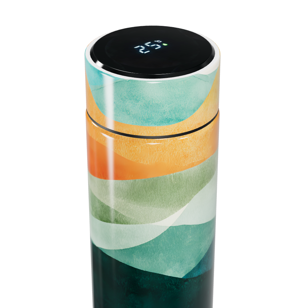 Garrafa Térmica Touch - Estampa Colorida Aço Inox