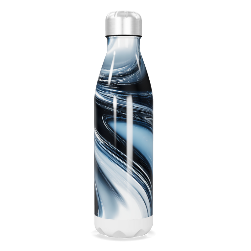 Garrafa Inox - Estampa Mármore Azul