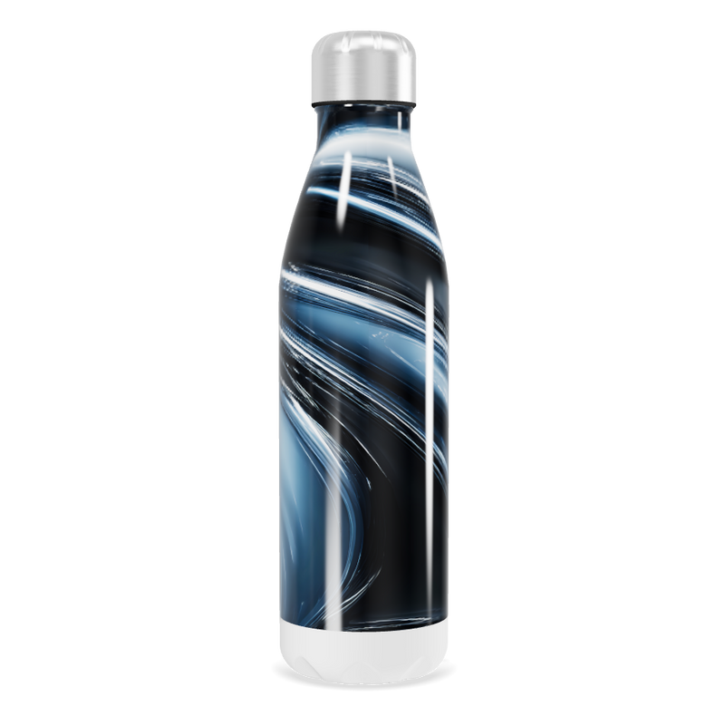 Garrafa Inox - Estampa Mármore Azul