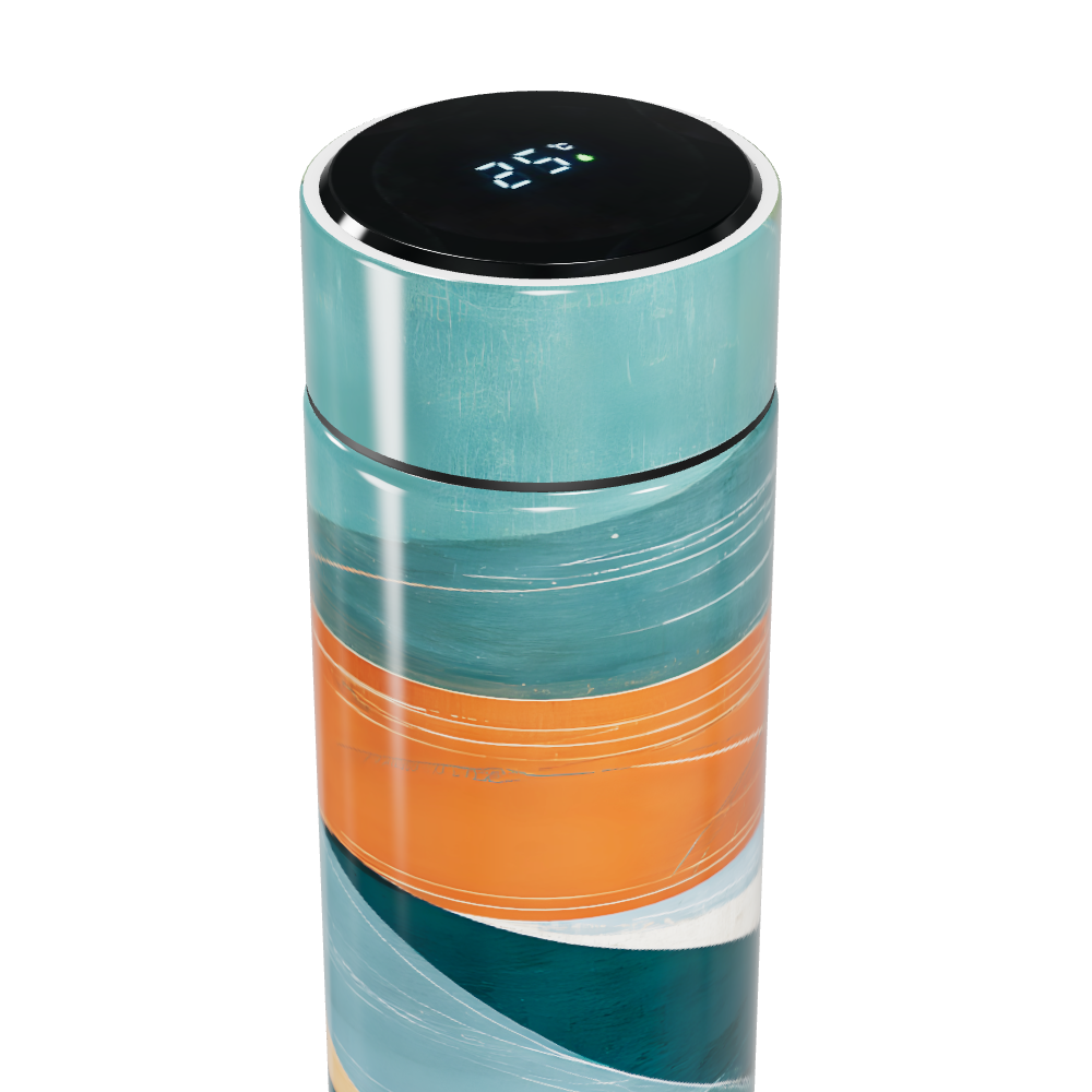 Garrafa Térmica Touch Listras Multicoloridas