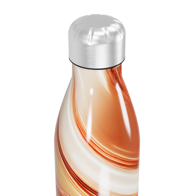 Garrafa Inox - Estampa Laranja e Branca