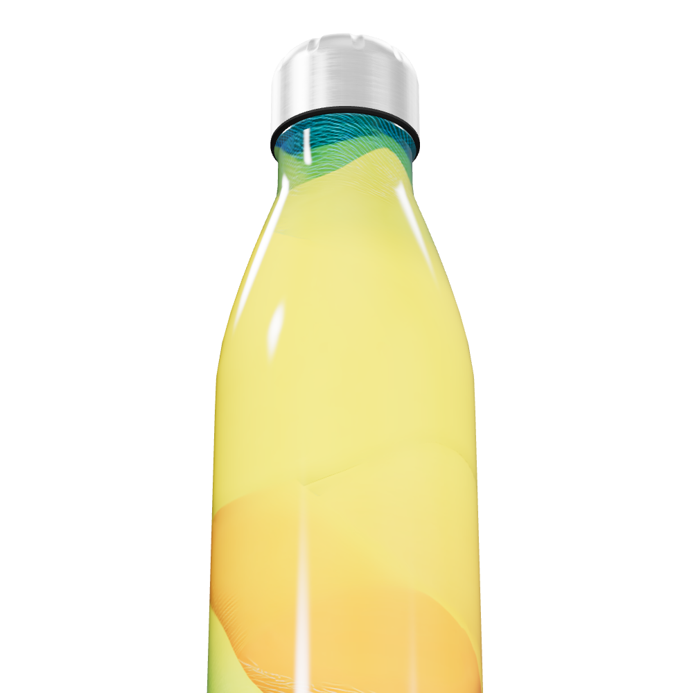 Garrafa Inox - Amarela com Gradiente