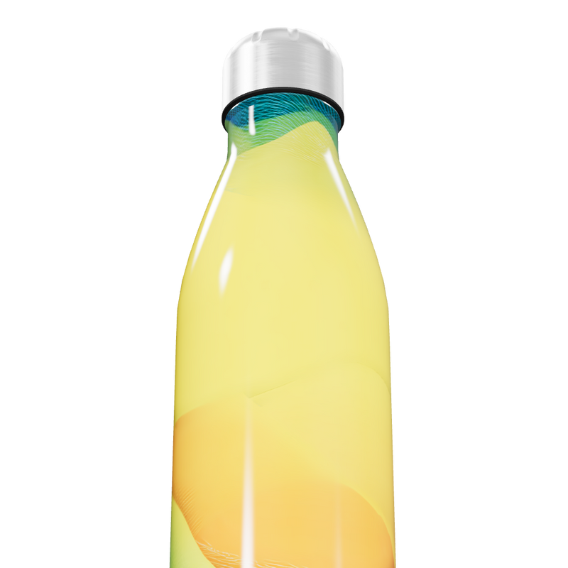 Garrafa Inox - Amarela com Gradiente