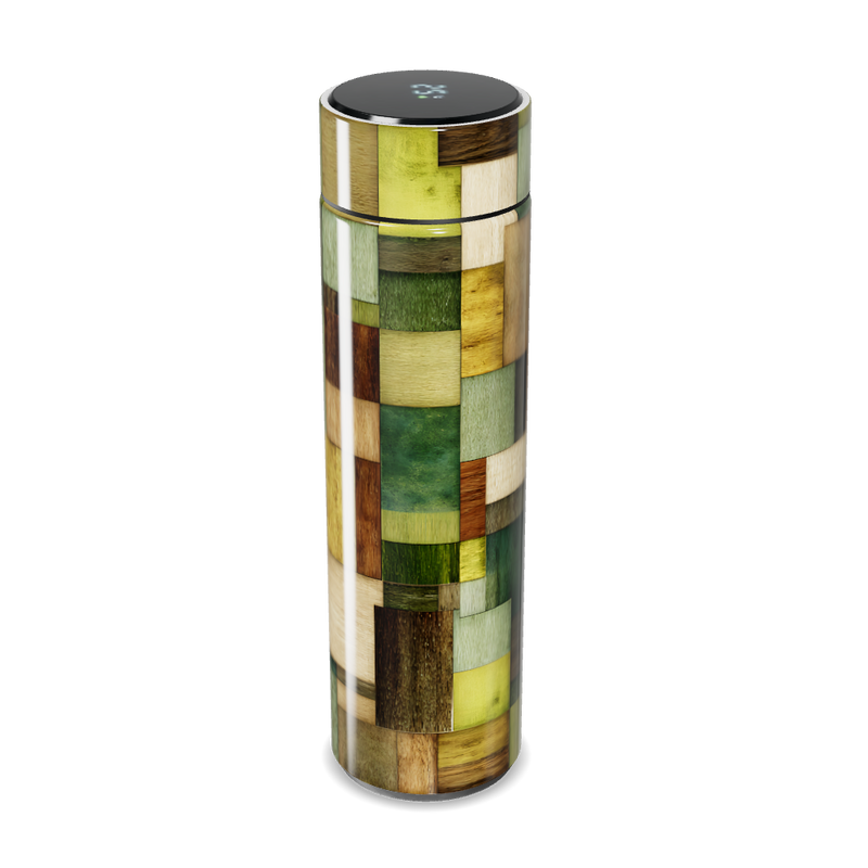 Garrafa Térmica Touch - Estampa Colorida Madeira