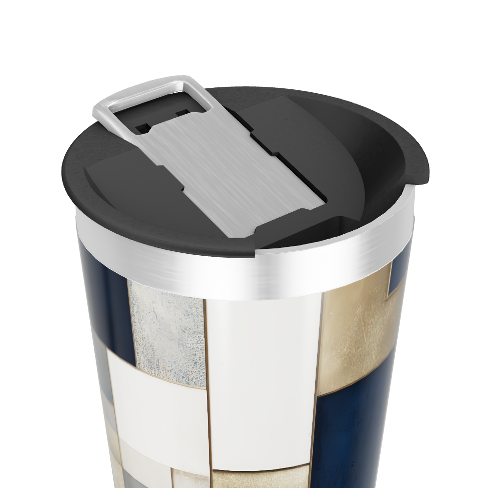 Copo Térmico - Aço Inox Estampa Geométrica