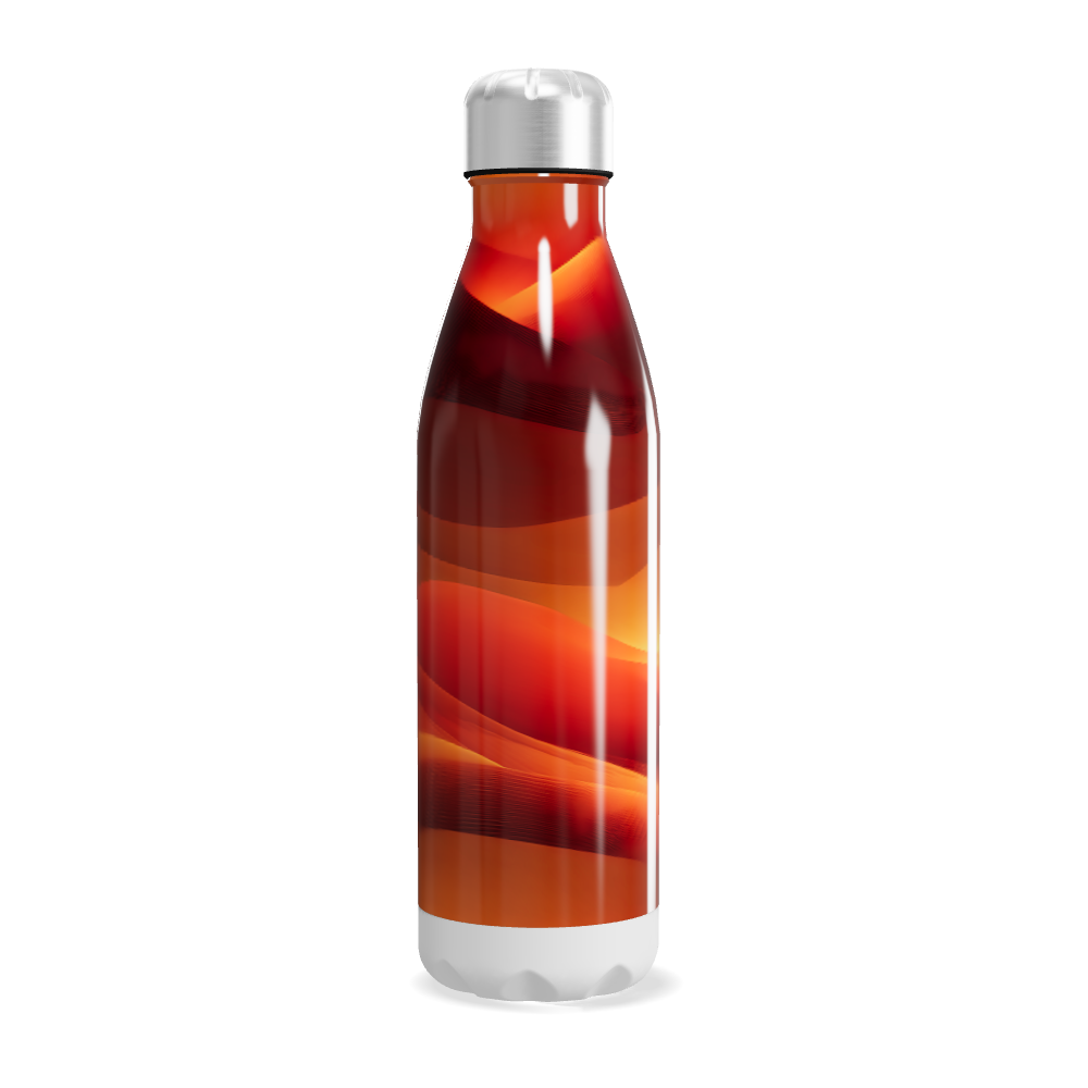 Garrafa Inox - Estampa Degradê Laranja